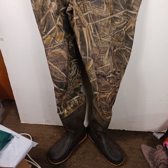 Cabelas Dry Plus Chest Waders Camo Size 13T Realtree Max-5 600 Thinsulate Ultra - Picture 6 of 16